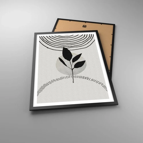 Affiche dans un cadre noir - Poster - Composition : rituels de la nature - 50x70 cm