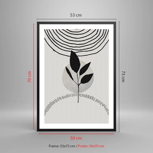 Affiche dans un cadre noir - Poster - Composition : rituels de la nature - 50x70 cm