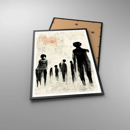 Affiche dans un cadre noir - Poster - Contre la solitude - 61x91 cm