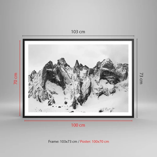 Affiche dans un cadre noir - Poster - Crête dangereuse de granit - 100x70 cm
