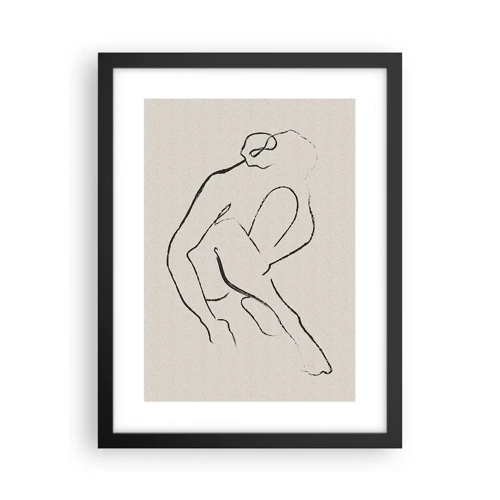 Affiche dans un cadre noir - Poster - Croquis intime - 30x40 cm