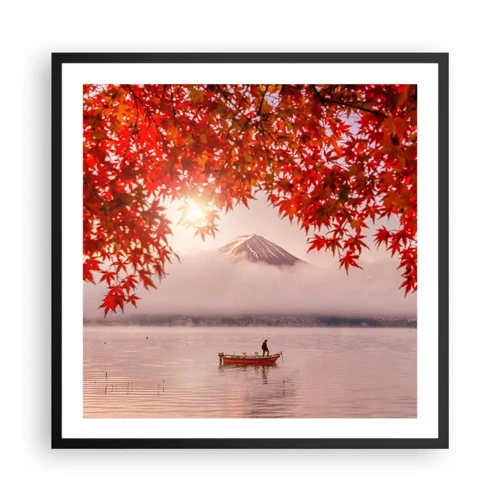 Affiche dans un cadre noir - Poster - Dans le climat japonais - 60x60 cm