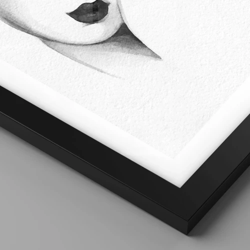 Affiche dans un cadre noir - Poster - Dans le style de Lempicka - 30x30 cm