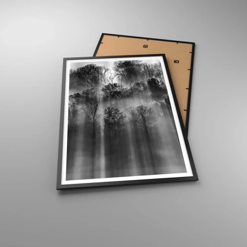 Affiche dans un cadre noir - Poster - Dans les flots de lumière - 61x91 cm