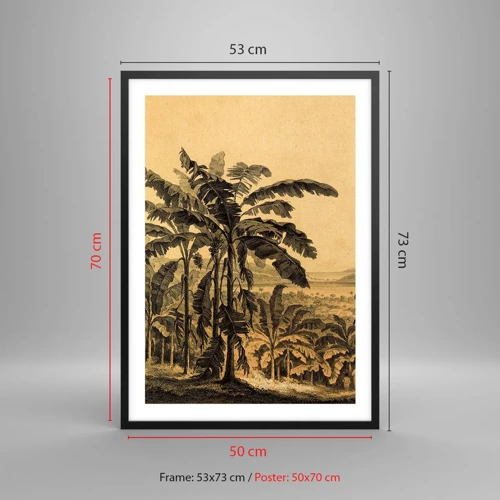 Affiche dans un cadre noir - Poster - Dans un climat colonial - 50x70 cm