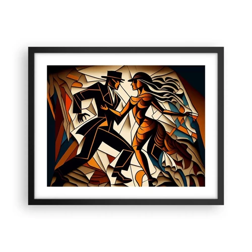 Affiche dans un cadre noir - Poster - Danse de passion et de volupté - 50x40 cm