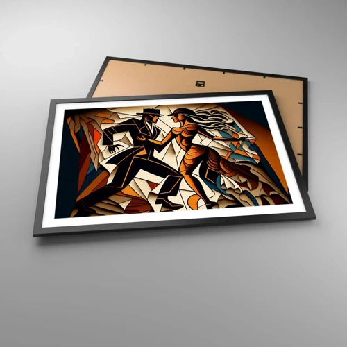 Affiche dans un cadre noir - Poster - Danse de passion et de volupté - 70x50 cm