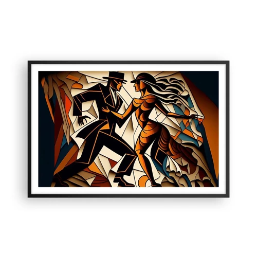 Affiche dans un cadre noir - Poster - Danse de passion et de volupté - 91x61 cm