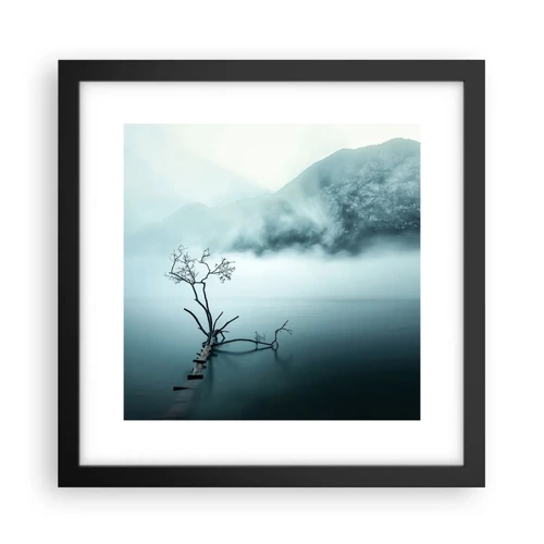 Affiche dans un cadre noir - Poster - D'eau et de brouillard - 30x30 cm