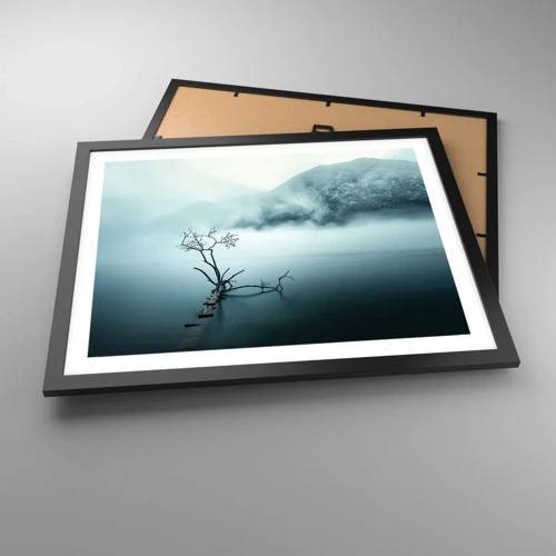 Affiche dans un cadre noir - Poster - D'eau et de brouillard - 50x40 cm