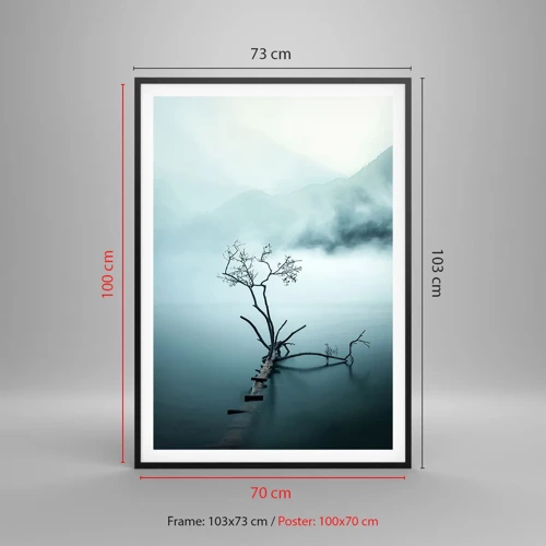 Affiche dans un cadre noir - Poster - D'eau et de brouillard - 70x100 cm