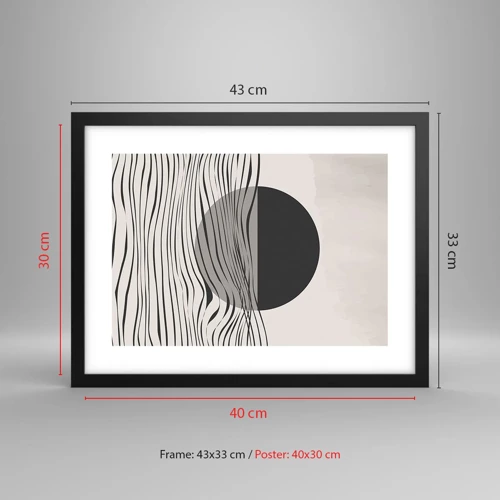 Affiche dans un cadre noir - Poster - Demi composition - 40x30 cm