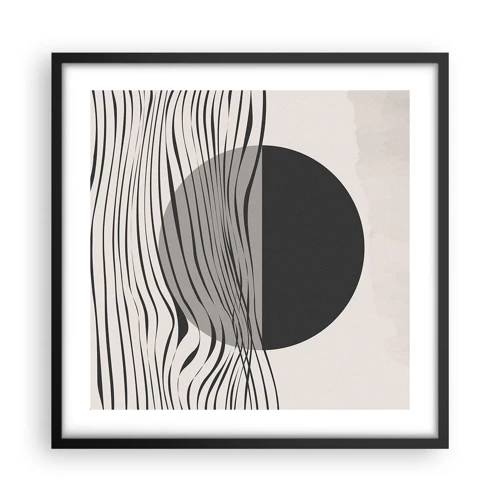 Affiche dans un cadre noir - Poster - Demi composition - 50x50 cm