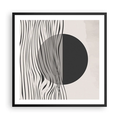 Affiche dans un cadre noir - Poster - Demi composition - 60x60 cm