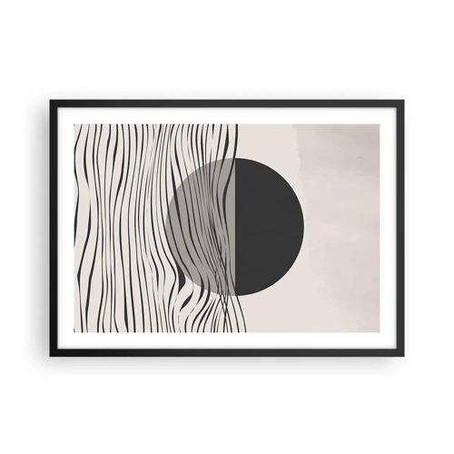 Affiche dans un cadre noir - Poster - Demi composition - 70x50 cm