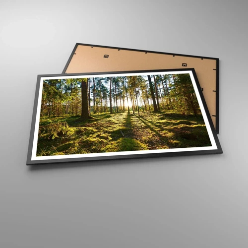 Affiche dans un cadre noir - Poster - … Derrière les sept forêts - 91x61 cm