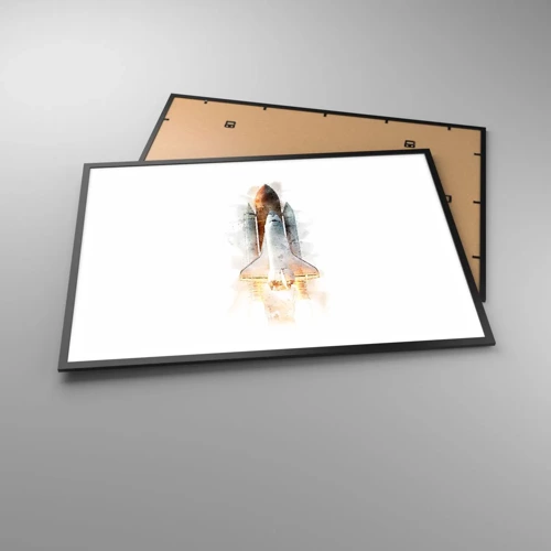 Affiche dans un cadre noir - Poster - Des explorateurs pour commencer - 100x70 cm