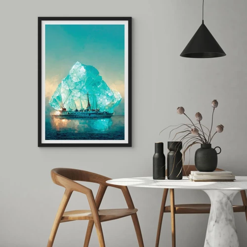 Affiche dans un cadre noir - Poster - Diamant arctique - 70x100 cm