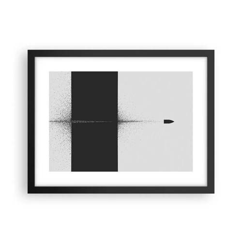 Affiche dans un cadre noir - Poster - Droit au but - 40x30 cm