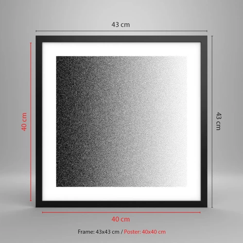 Affiche dans un cadre noir - Poster - Du coté de la lumière - 40x40 cm