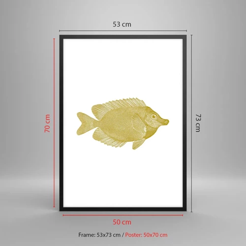 Affiche dans un cadre noir - Poster - Du poisson et c'est tout - 50x70 cm
