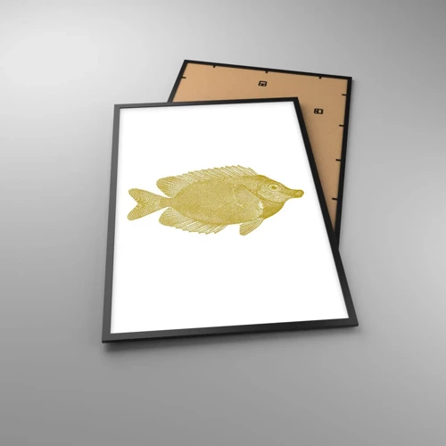 Affiche dans un cadre noir - Poster - Du poisson et c'est tout - 61x91 cm
