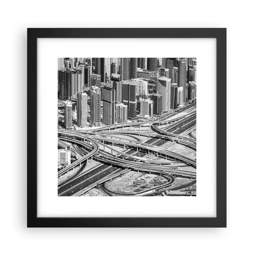 Affiche dans un cadre noir - Poster - Dubaï - la ville impossible - 30x30 cm