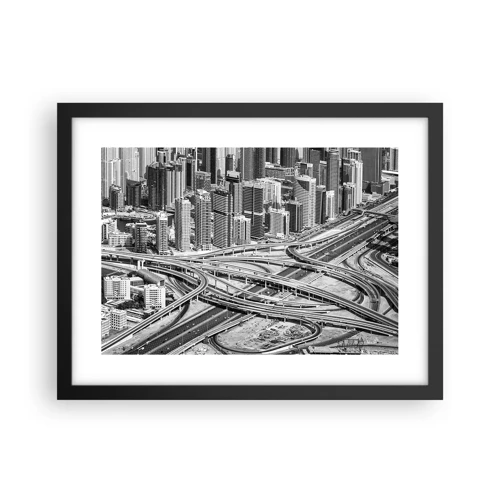 Affiche dans un cadre noir - Poster - Dubaï - la ville impossible - 40x30 cm