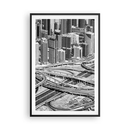 Affiche dans un cadre noir - Poster - Dubaï - la ville impossible - 61x91 cm