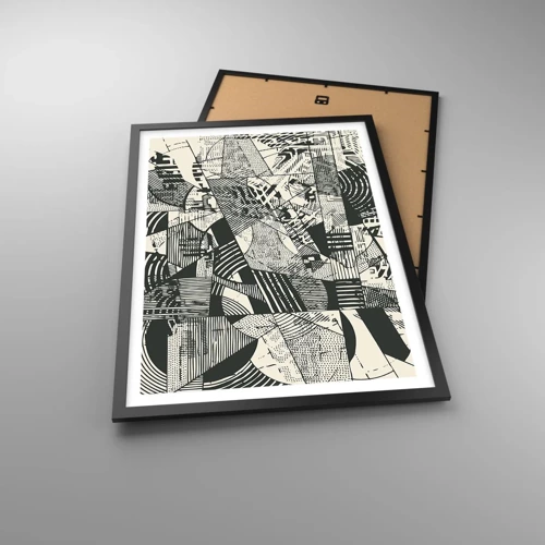 Affiche dans un cadre noir - Poster - Dynamique du modernisme - 50x70 cm