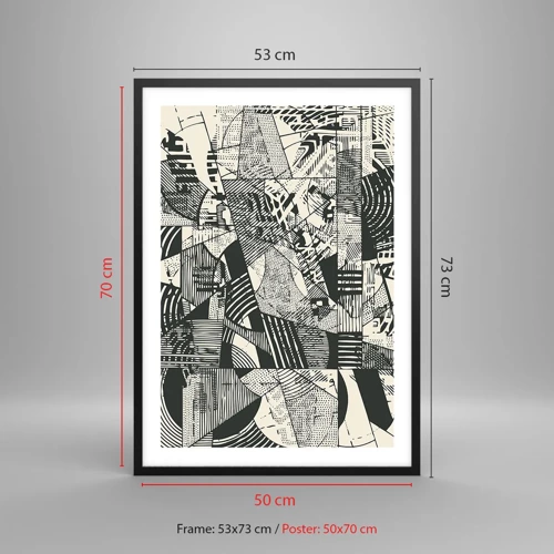 Affiche dans un cadre noir - Poster - Dynamique du modernisme - 50x70 cm