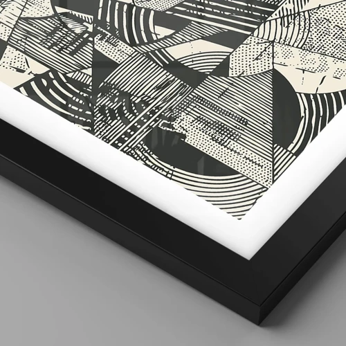 Affiche dans un cadre noir - Poster - Dynamique du modernisme - 60x60 cm