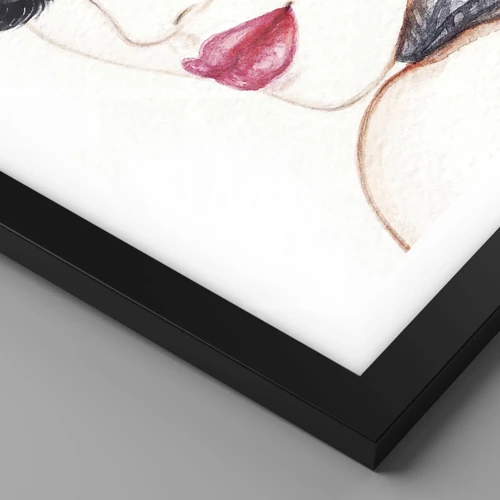 Affiche dans un cadre noir - Poster - Élégance et sensualité - 40x50 cm