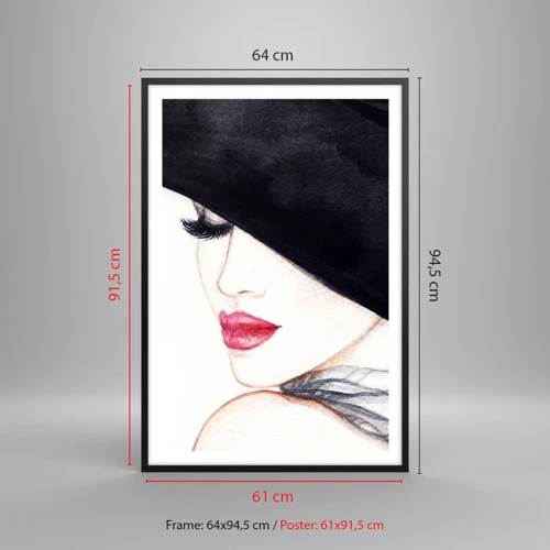 Affiche dans un cadre noir - Poster - Élégance et sensualité - 61x91 cm