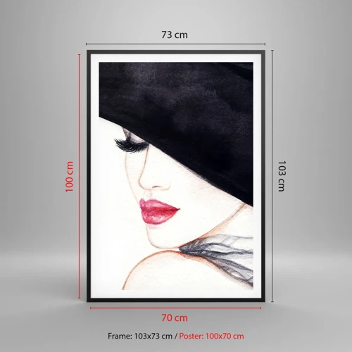 Affiche dans un cadre noir - Poster - Élégance et sensualité - 70x100 cm