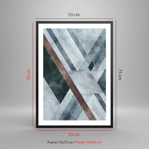 Affiche dans un cadre noir - Poster - Élégance sophistiquée de la géométrie - 50x70 cm