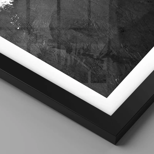 Affiche dans un cadre noir - Poster - Éléments : terre - 100x70 cm