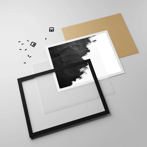 Affiche dans un cadre noir - Poster - Éléments : terre - 91x61 cm