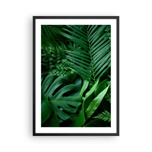 Affiche dans un cadre noir - Poster - Emmitouflé de verdure - 50x70 cm