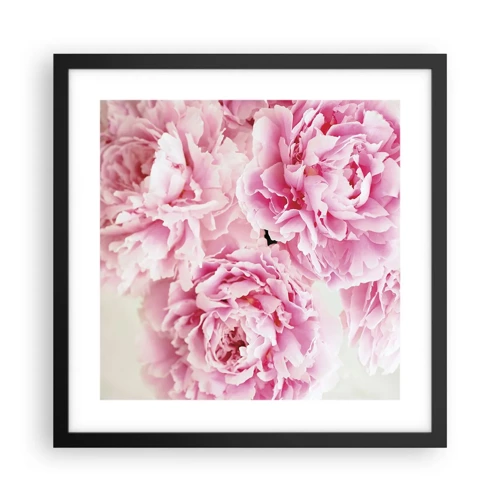Affiche dans un cadre noir - Poster - En glamour rose - 40x40 cm