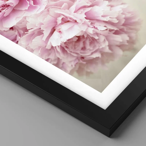 Affiche dans un cadre noir - Poster - En glamour rose - 70x50 cm