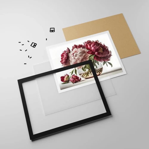 Affiche dans un cadre noir - Poster - En pleine floraison de beauté - 91x61 cm