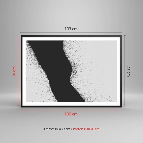 Affiche dans un cadre noir - Poster - Équilibre fluide - 100x70 cm
