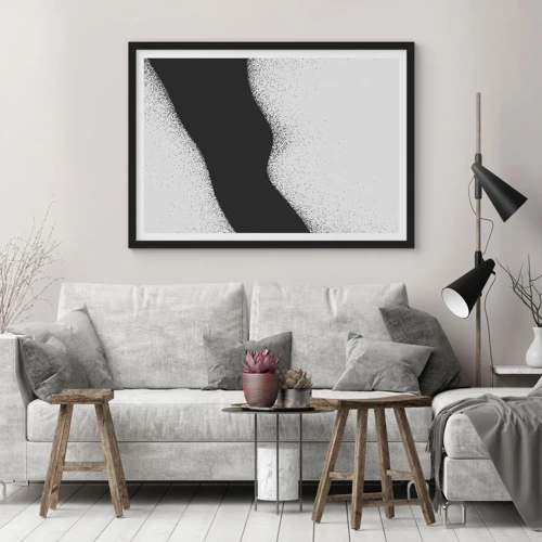 Affiche dans un cadre noir - Poster - Équilibre fluide - 100x70 cm