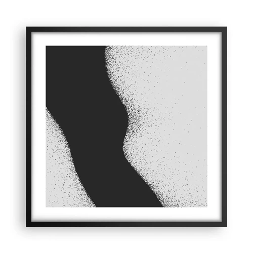 Affiche dans un cadre noir - Poster - Équilibre fluide - 50x50 cm