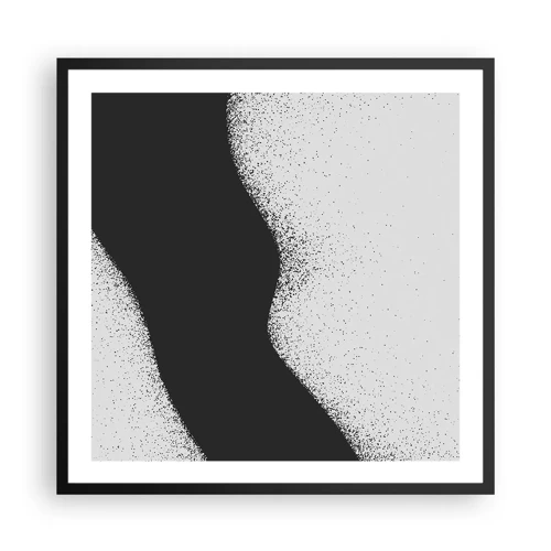Affiche dans un cadre noir - Poster - Équilibre fluide - 60x60 cm