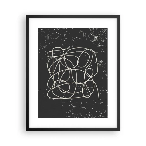 Affiche dans un cadre noir - Poster - Errance des pensées - 40x50 cm