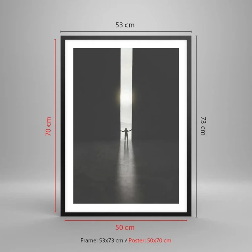 Affiche dans un cadre noir - Poster - Étape vers un avenir radieux - 50x70 cm