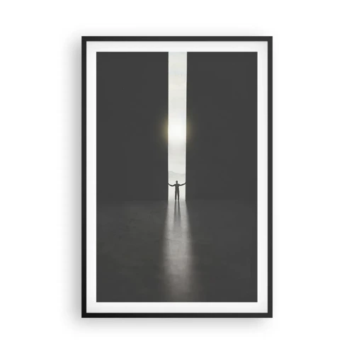 Affiche dans un cadre noir - Poster - Étape vers un avenir radieux - 61x91 cm