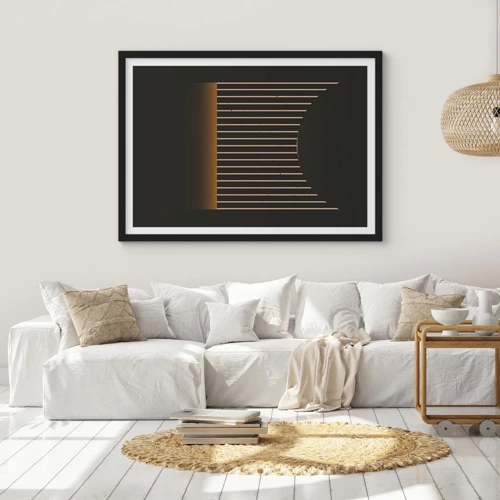 Affiche dans un cadre noir - Poster - Explorez les ténèbres - 50x40 cm